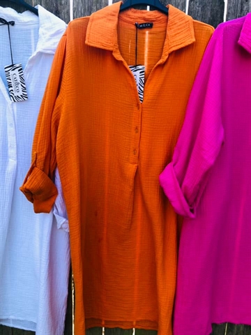 CAT og Co PLAIN Creppet kjole, orange